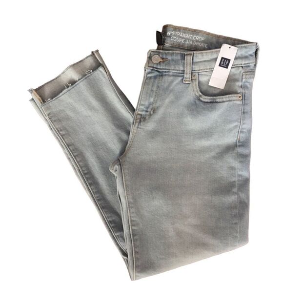 Gap straight crop 3/4 coupe jeans - Picture 1 of 8